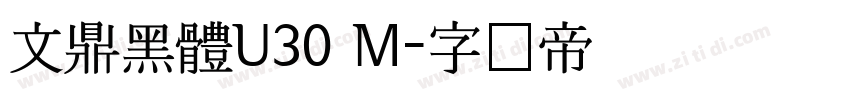 文鼎黑體U30 M字体转换